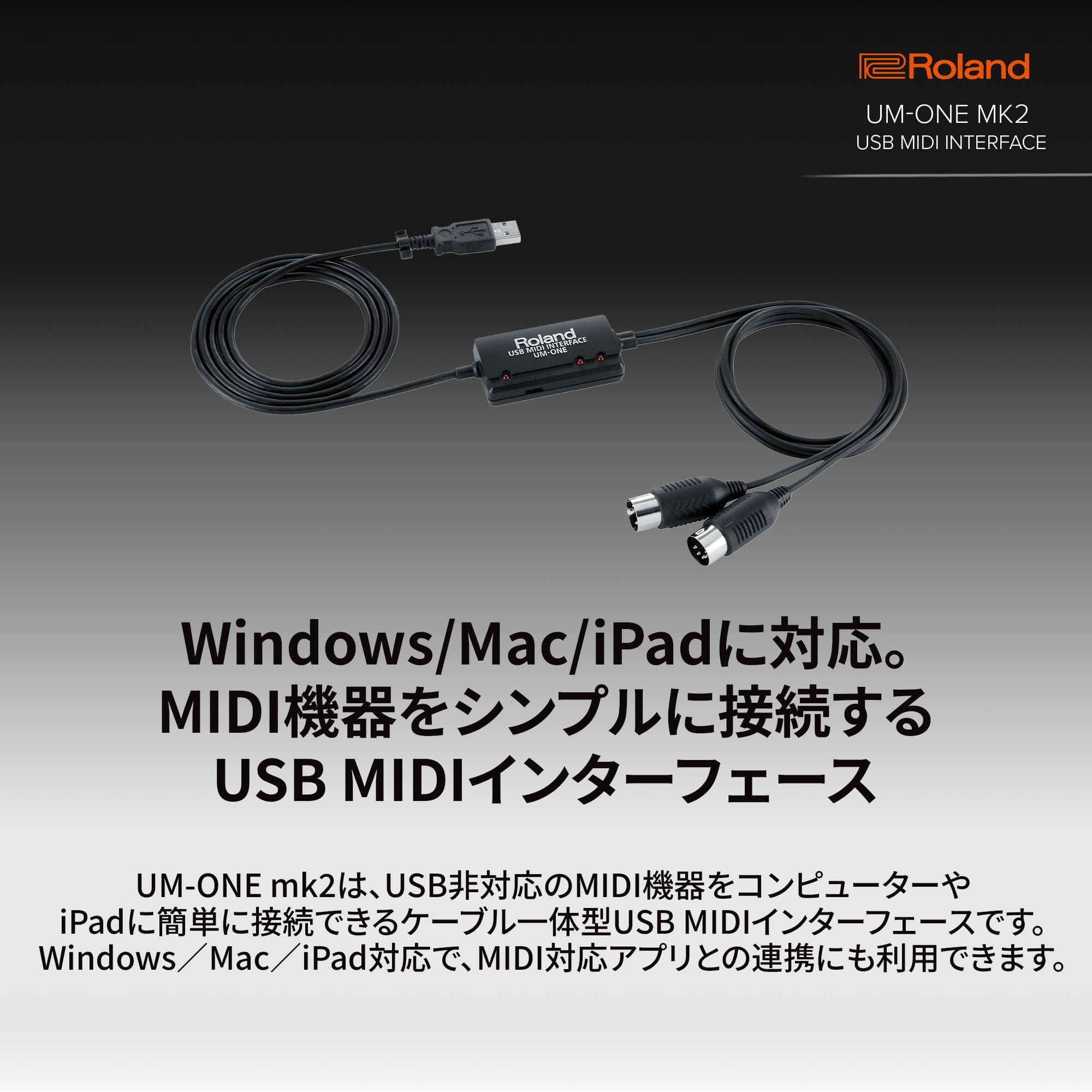 Amazon.co.jp: Roland UM-ONE MK2 MIDI Interface, USB Connection